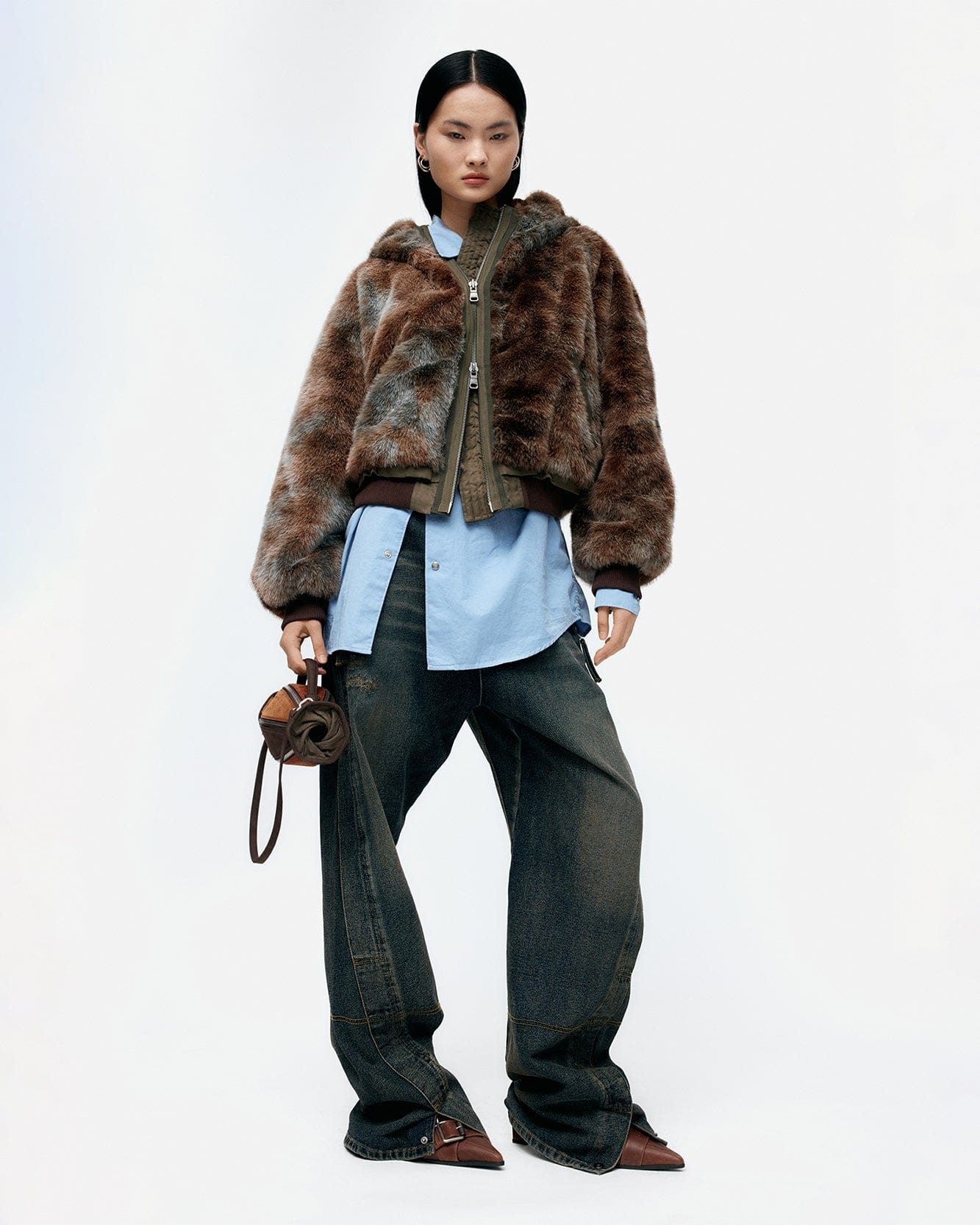 기타 VANESSA FUR N2B JACKET awa728w(BROWN)
