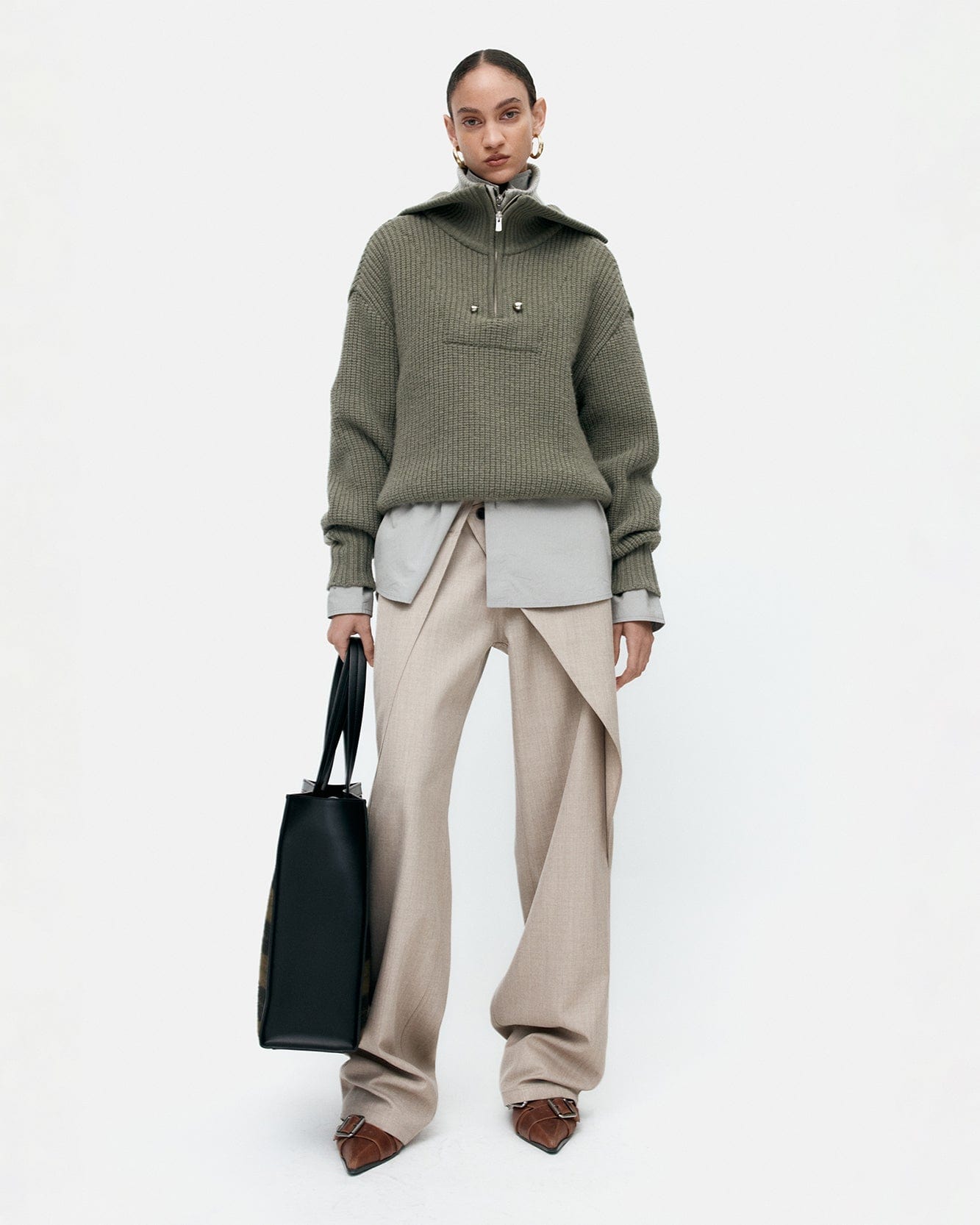 기타 WOOL WRAP PANTS apa857w(BEIGE)
