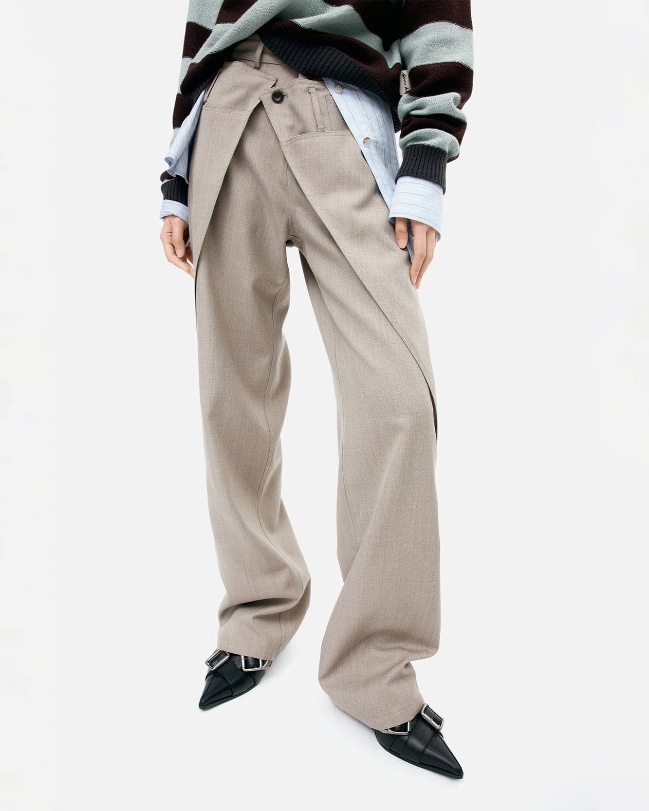 기타 WOOL WRAP PANTS apa857w(BEIGE)
